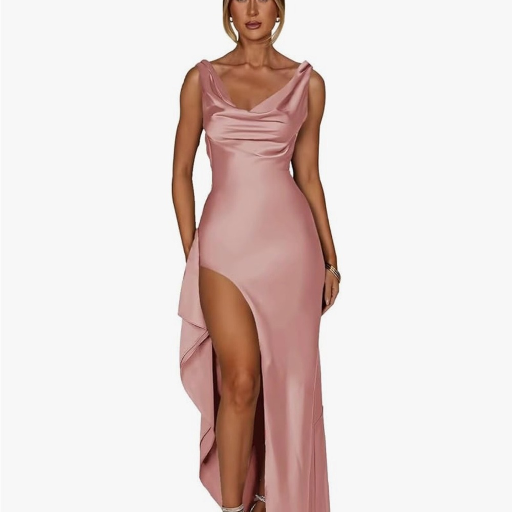 Elegant Pink Wedding Guest Dress - Picture 1 of 3